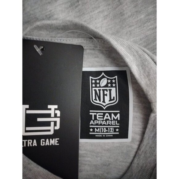 NFL Team Apparel Giants Football T-Shirt Youth Gray Short Sleeve, Size M(10/12) - Picture 4 of 9